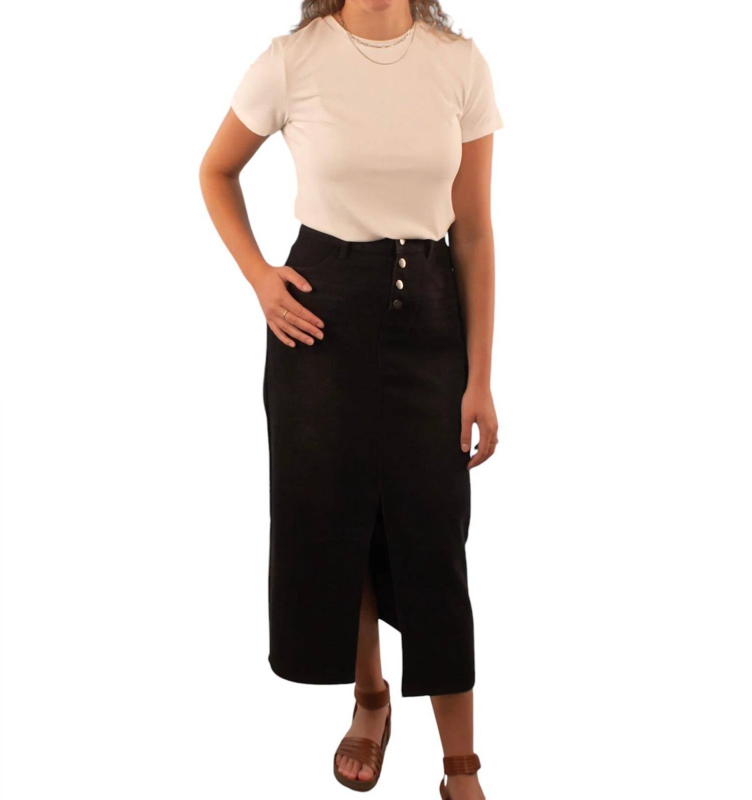 Mikarose - Ruby Maxi Denim Skirt
