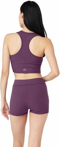 Alo Yoga - Goddess Ribbbed Cropped Racerback Tank