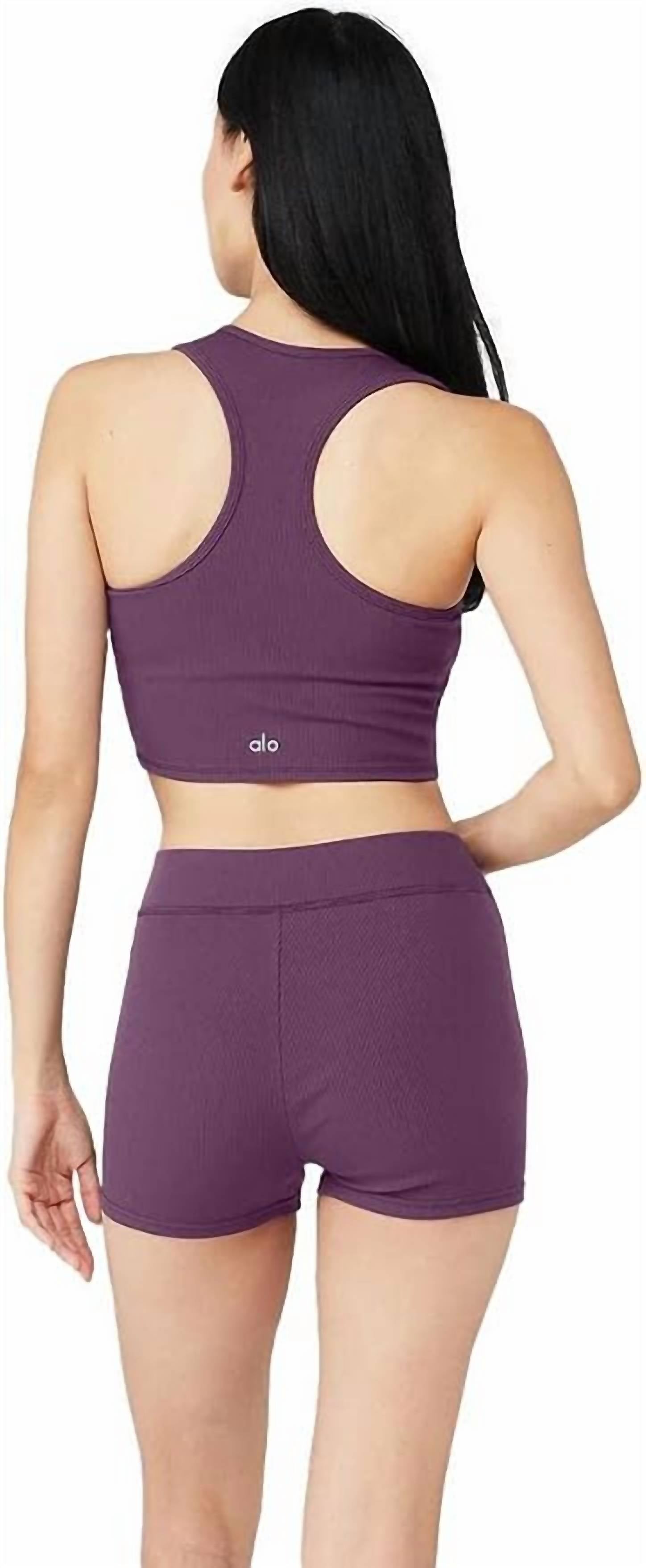 Alo Yoga - Goddess Ribbbed Cropped Racerback Tank