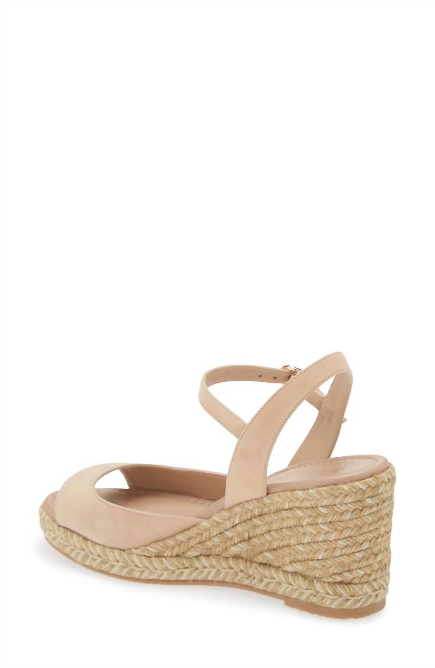 STUART WEITZMAN Women's Espadrille Wedge Sandals in beige - women's shoe - alternate view