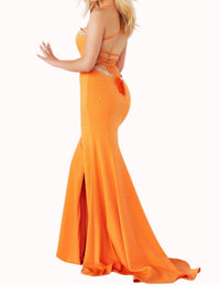 Jovani - Sweetheart Neckline Tie Back Prom Dress