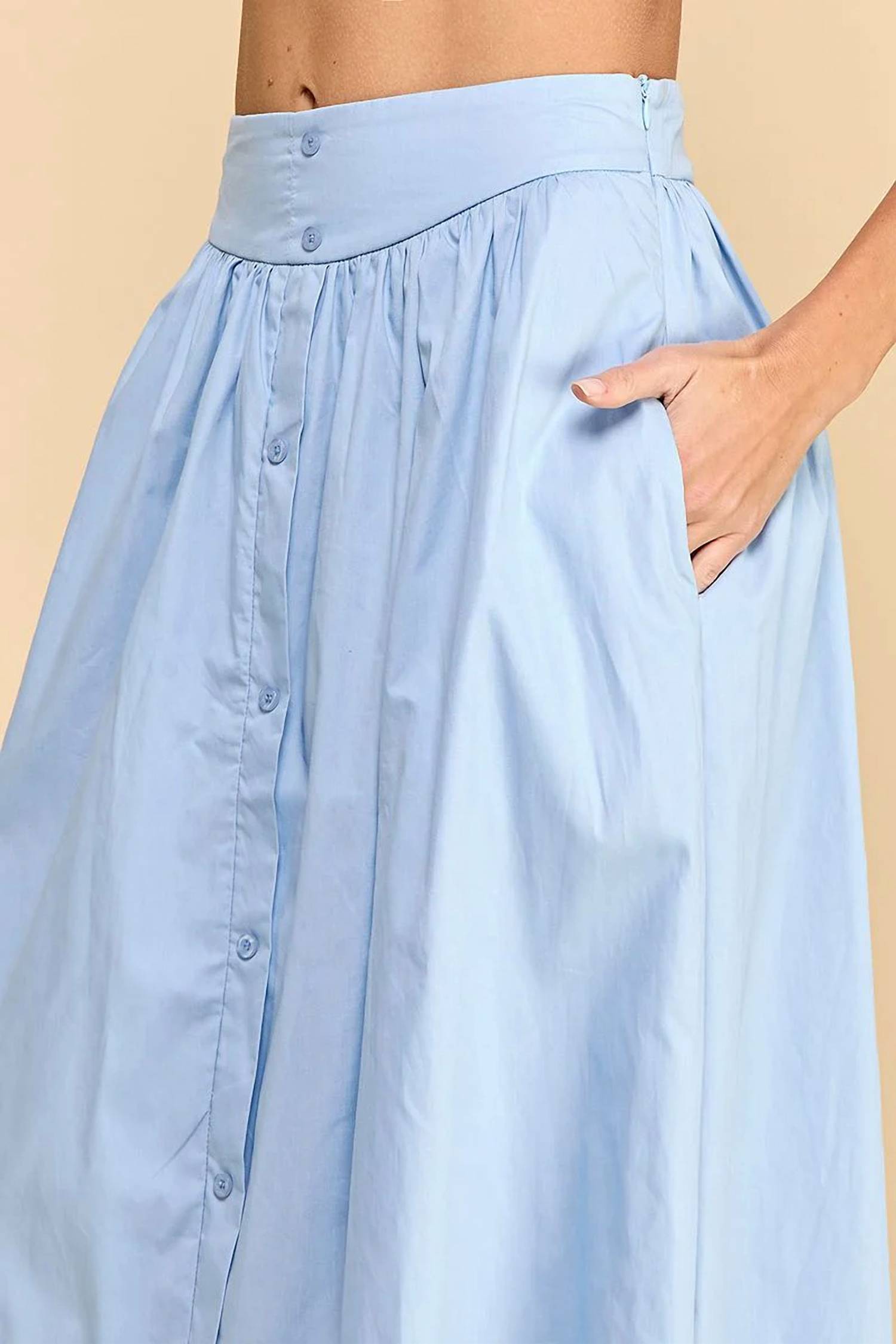 Tcec - Long Button Skirt