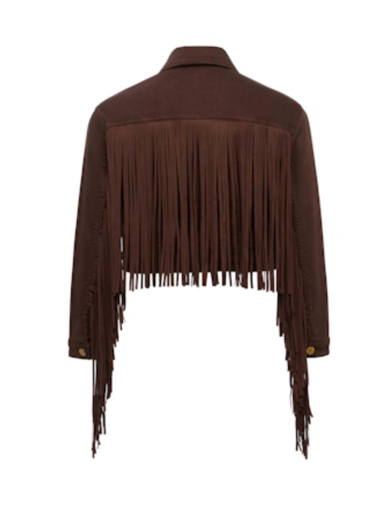 L'Agence - Koda Crop Fringe Jacket
