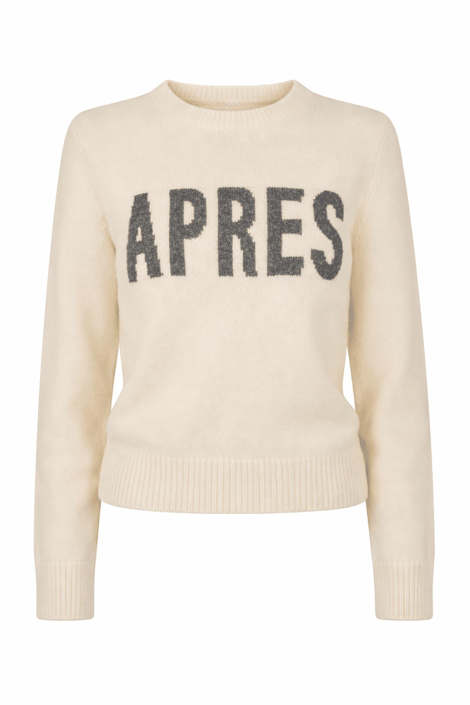 endless rose Apres Crewneck Sweater in ivory - women's sweater - view 5