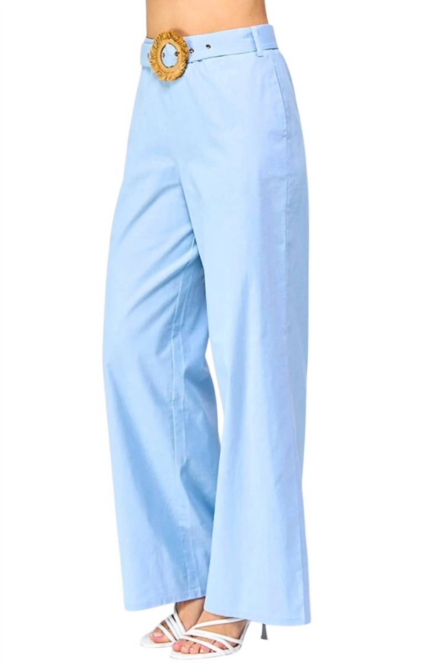 Milk & Honey - Topaz Belted Straight Cut Pants