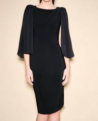 Joseph Ribkoff - Pleated Sleeve Sheath Dress