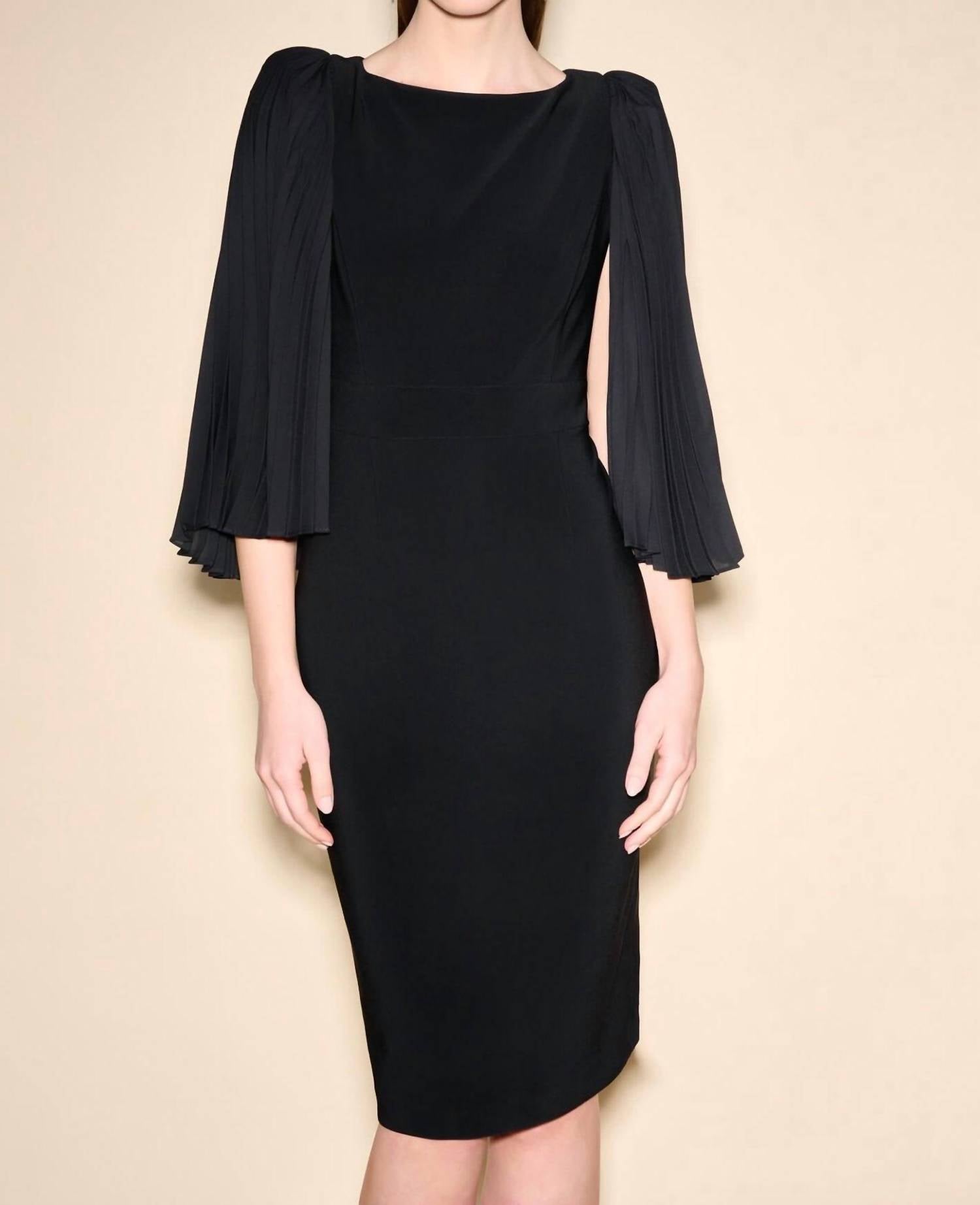 Joseph Ribkoff - Pleated Sleeve Sheath Dress