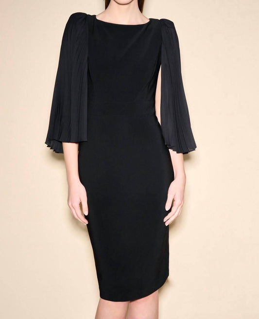 Joseph Ribkoff - Pleated Sleeve Sheath Dress