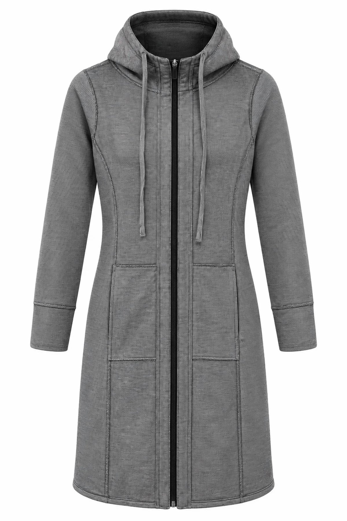 Lulu-B - Reversible Bucket Neck Zip Up Coat