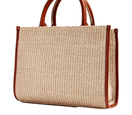 Versace - Women's Athena Raffia Leather Small Shopper Tote Bag