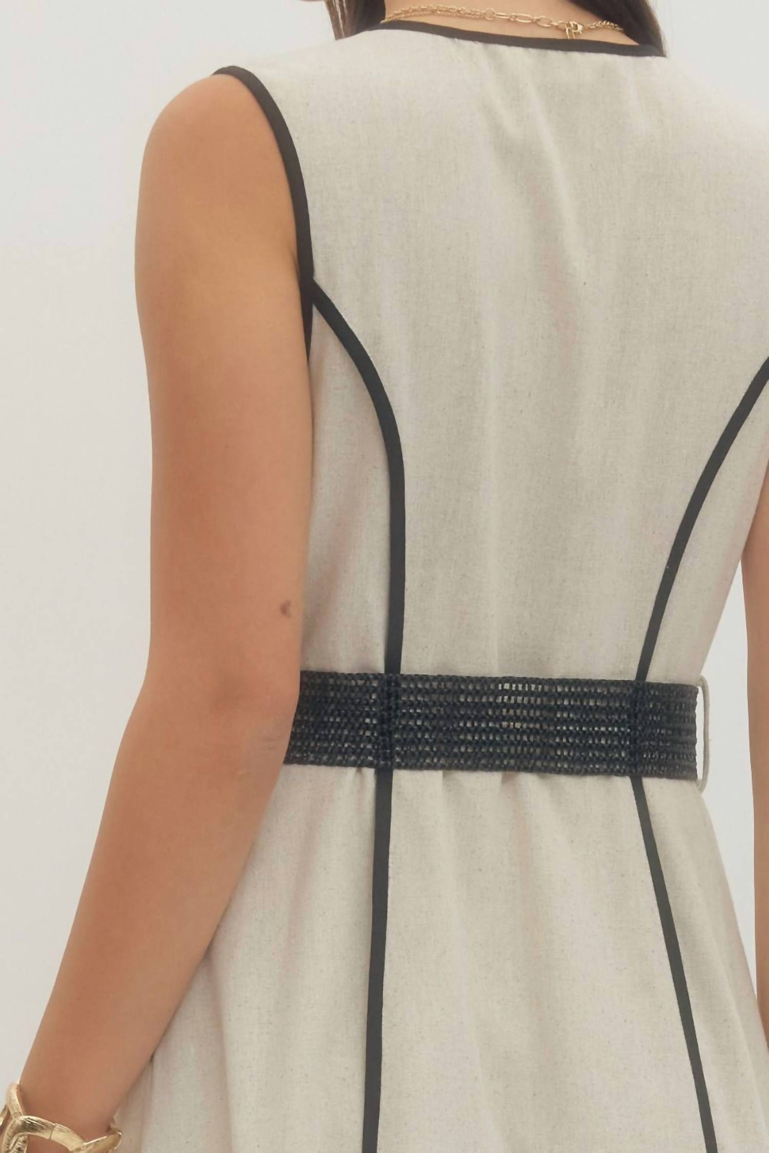 Entro - Belted Midi Dress