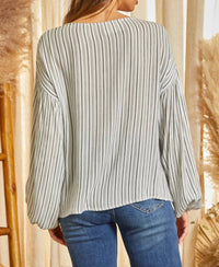 Andree By Unit - Embroidered Striped Top