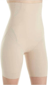 TC Fine Intimates Cool On You Hi-waist Thigh Slimmer in warm beige - women's intimate - detail view