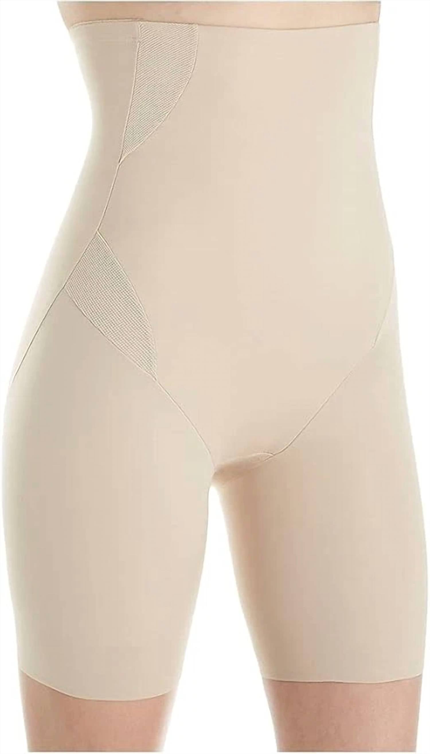 TC Fine Intimates Cool On You Hi-waist Thigh Slimmer in warm beige - women's intimate - detail view
