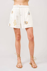 Blue B - Seaside Shell Embroidered Shorts