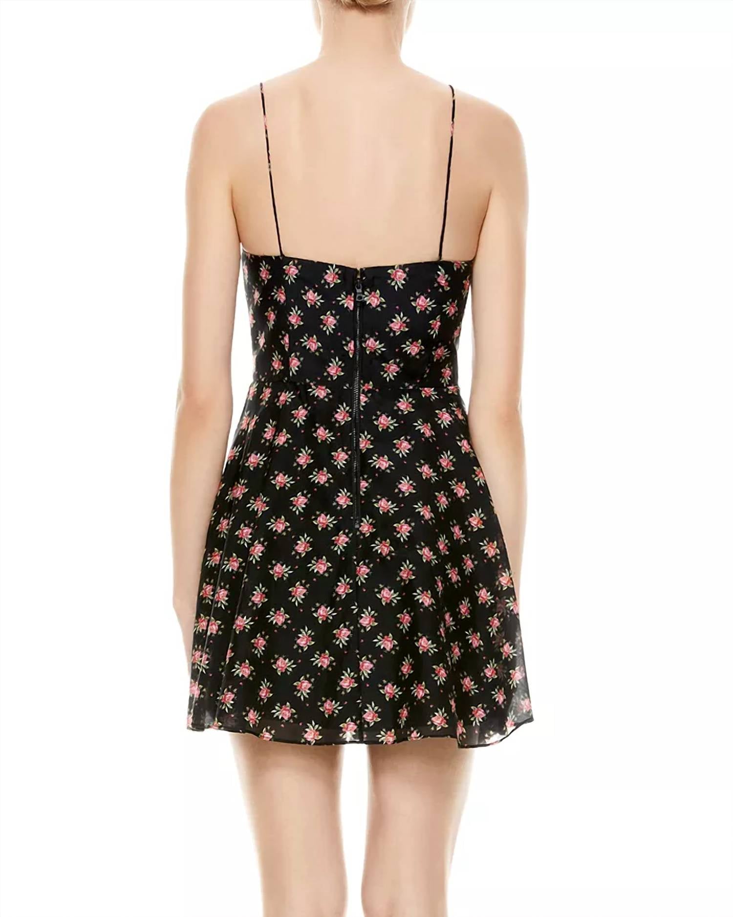 Alice + Olivia - Glinda Floral Print Mini Dress