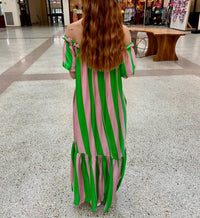 Adrienne - Clarise Spring Fling Off Shoulder Maxi Dress