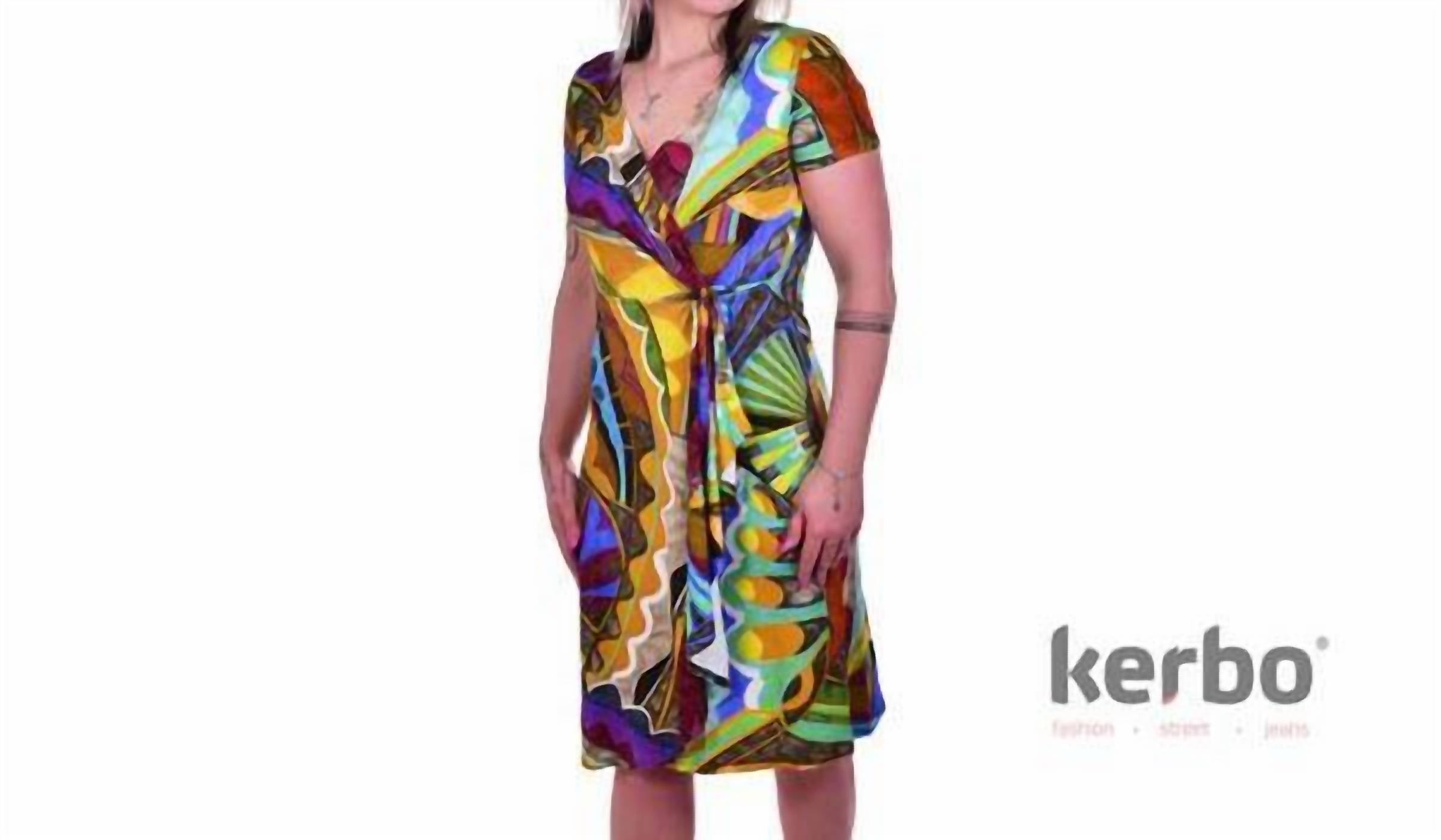 Valentina Women's Viscose Wrap Dress in multicolor - women's dress