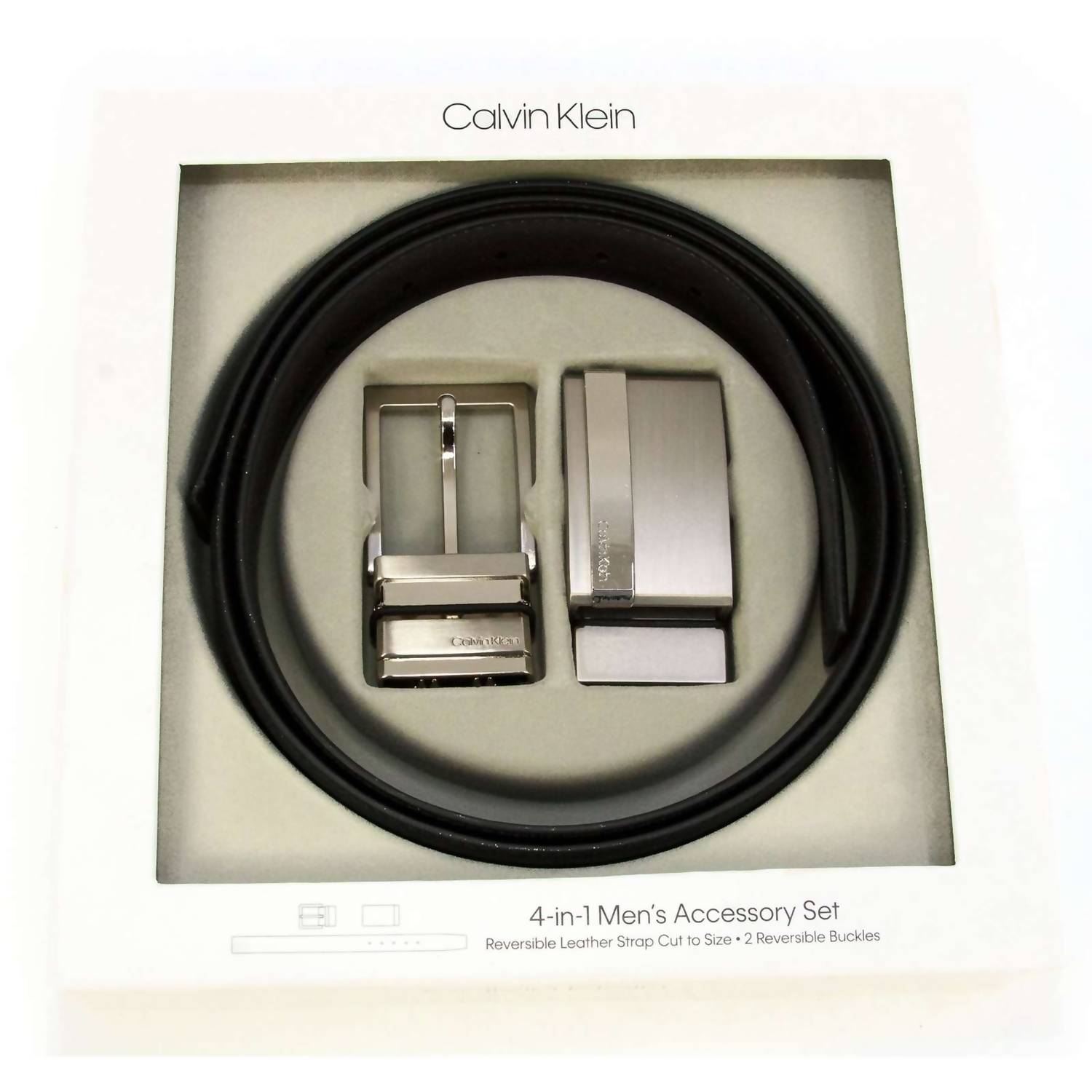 Calvin Klein - Men's Reversible Leather Belt 3 Piece Set
