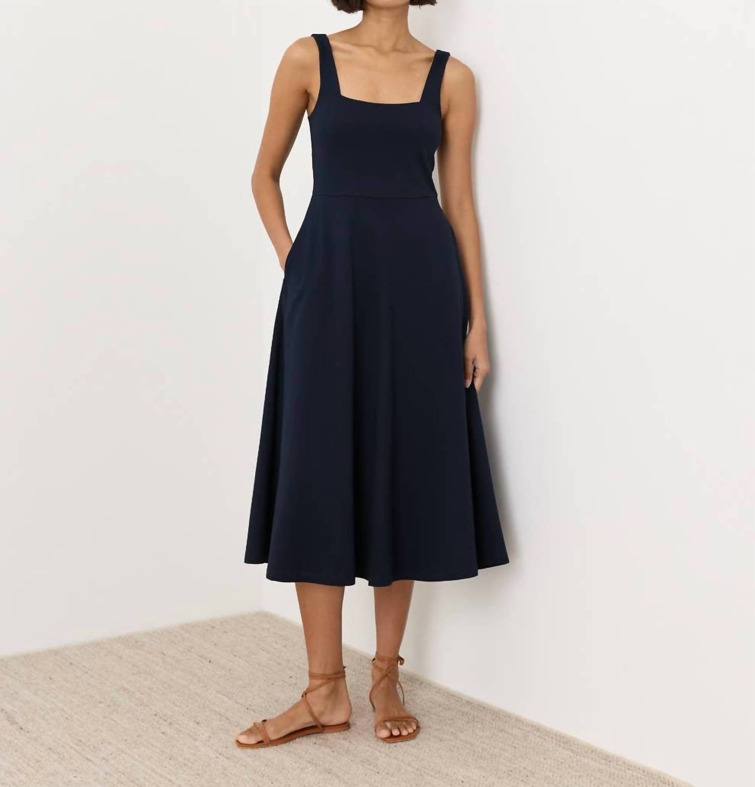 Pact - Fit & Flare Square Neck Dress
