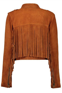 Jakett - Tina Fringe Leather Jacket