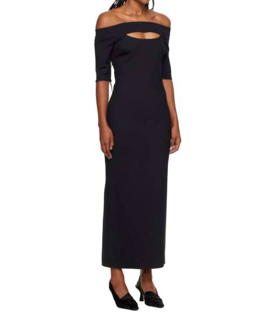 Rosetta Getty - Cutout Off the Shoulder Dress