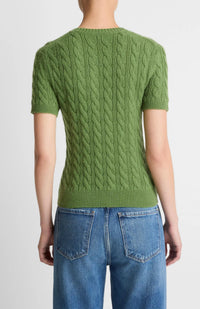 Vince - Cashmere Blend Cable Knit Tee