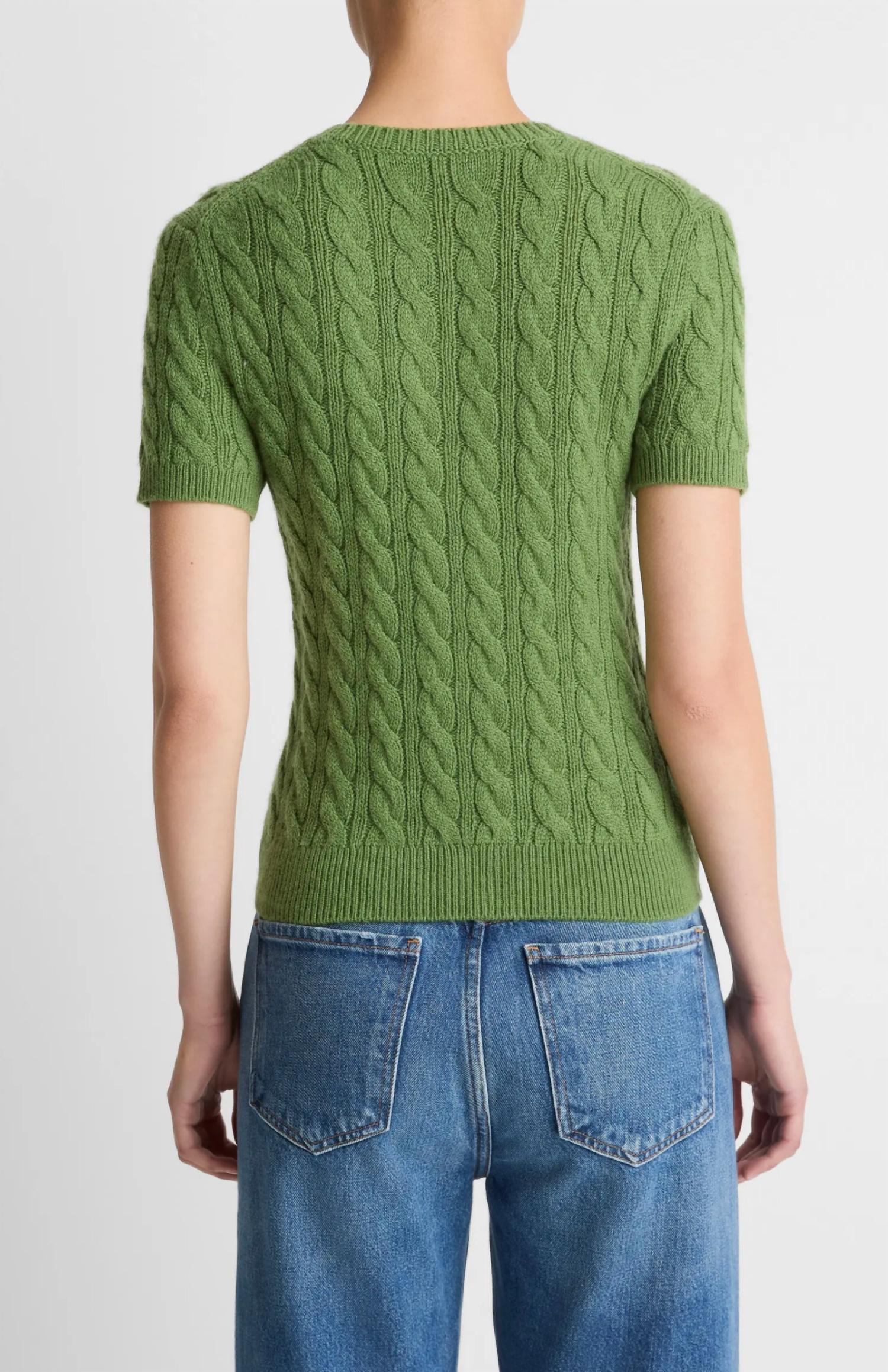 Vince - Cashmere Blend Cable Knit Tee