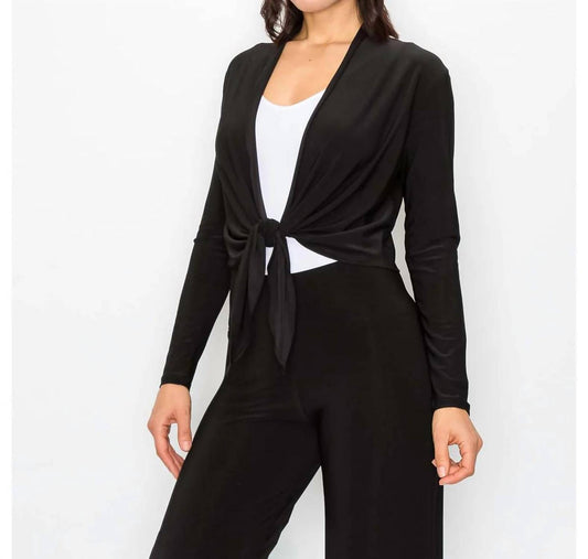 Last Tango - crop tie front jacket