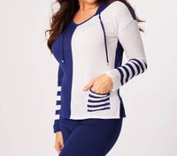 French Kyss - V-neck Long Sleeve Hoodie