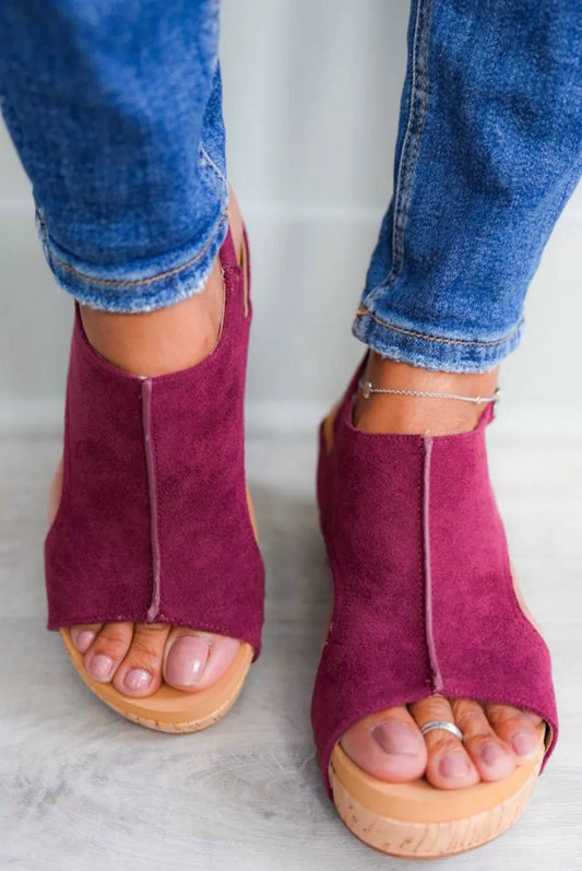 Corkys Footwear - Suede Carley Wedges (ca) (b-4)