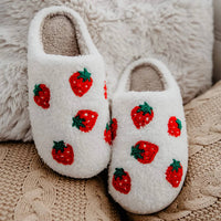 Katydid - Women's Strawberry Fuzzy Slippers