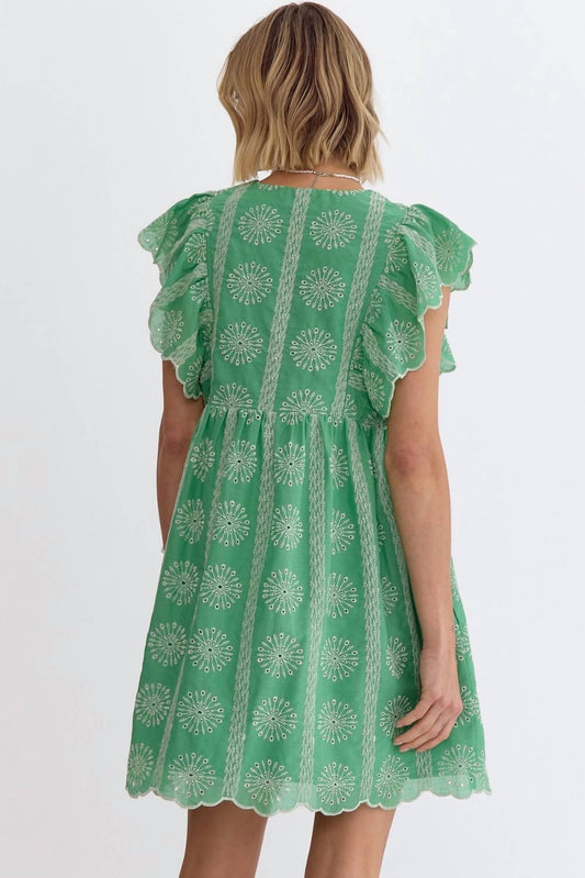 Entro - Embroidered Sleeveless Dress