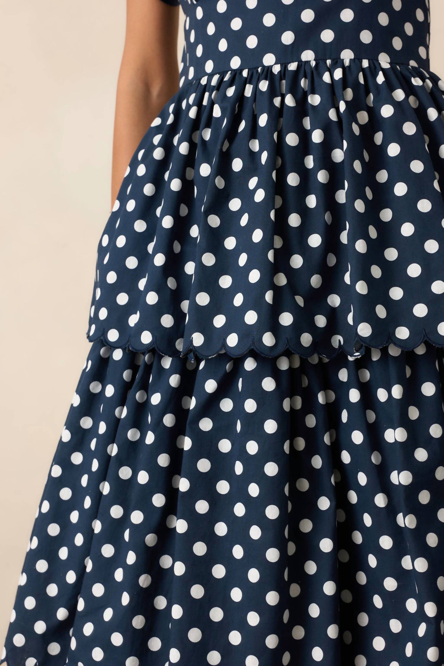 Prosperina Chelsea Polka Dot Dress in navy - women's dress - view 4
