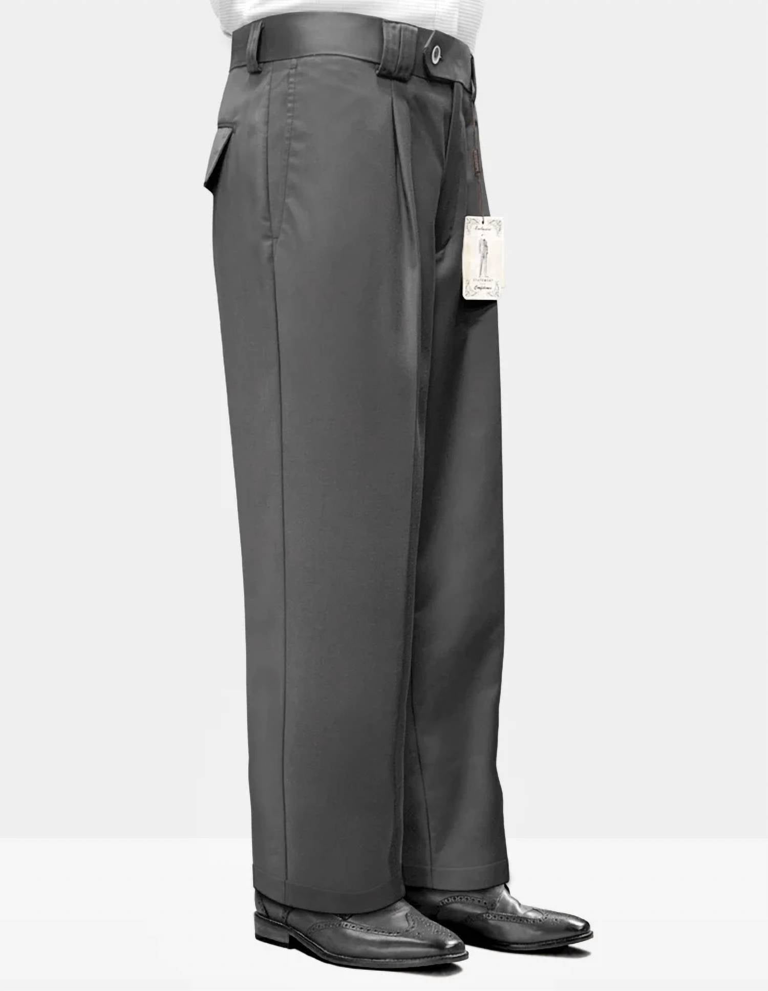 Statement Suits - Men’s Solid Color Wide Leg Dress Pants