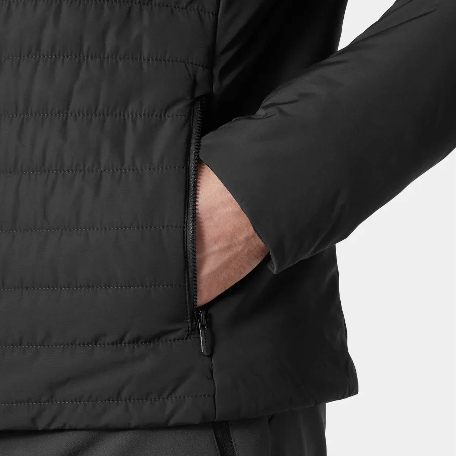 Helly Hansen Men's Insulated Crew Jacket in black - men's jacket - alternate view