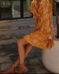 Bali Elf - Shayla Ruffle Wrap Mini Dress