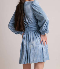 Sabina Musayev - Golda Longsleeve Pleated Mini Dress