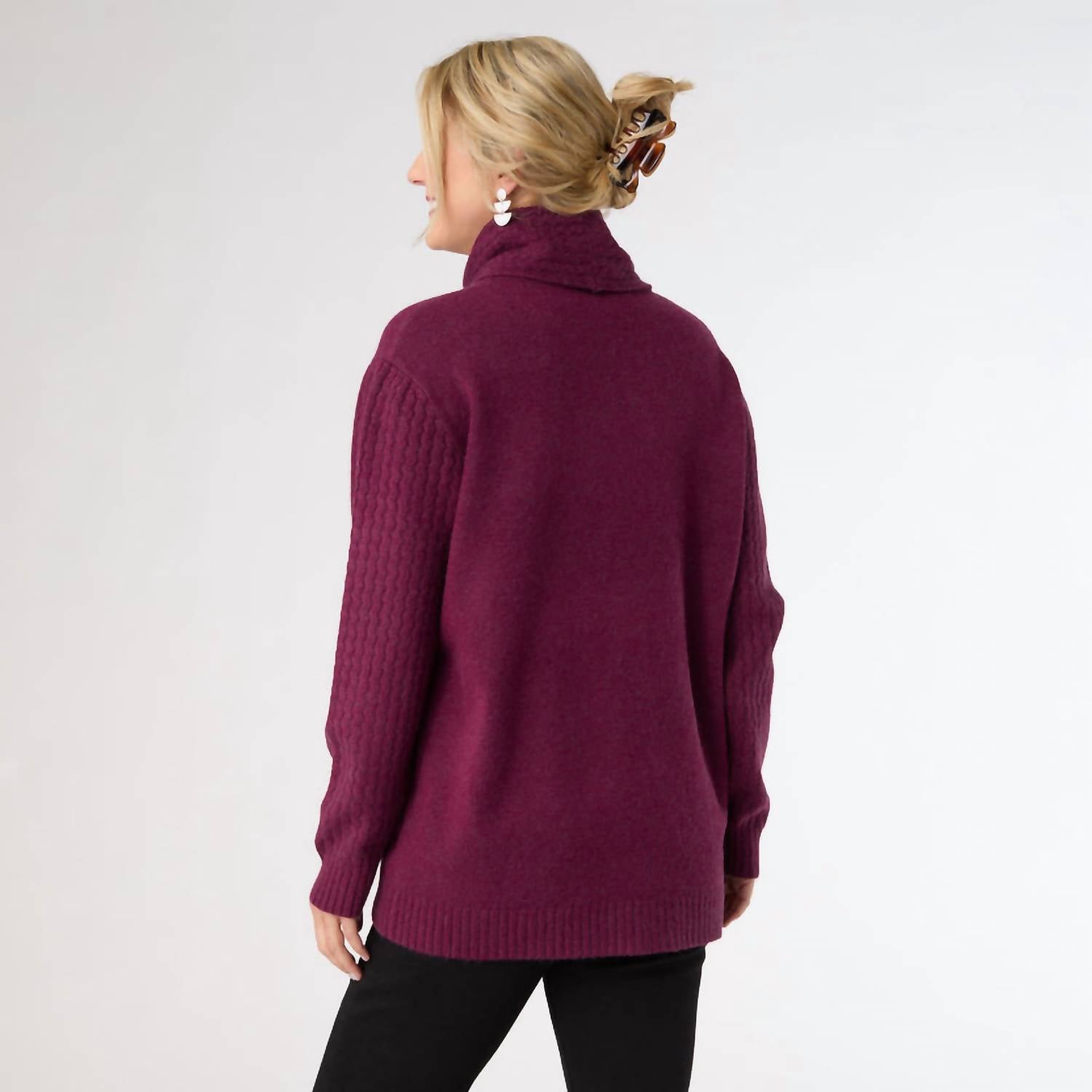Coco + Carmen - Heavenly Luxe Cowl Neck Cable Sweater