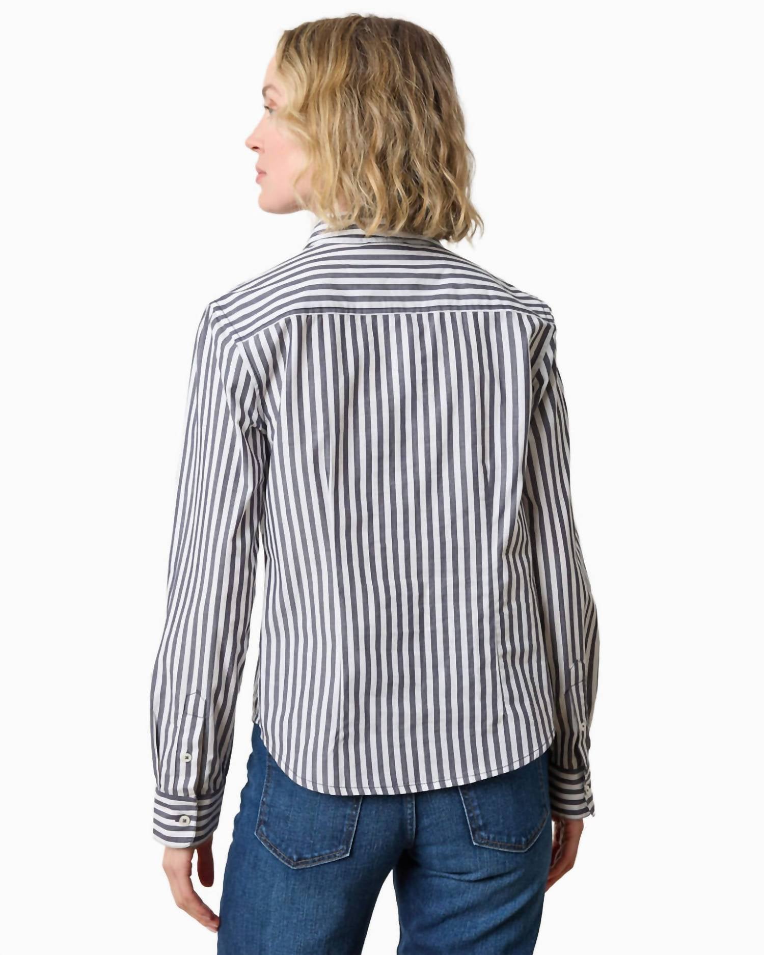 Lilla P - Long Sleeve Striped Button Down Shirt