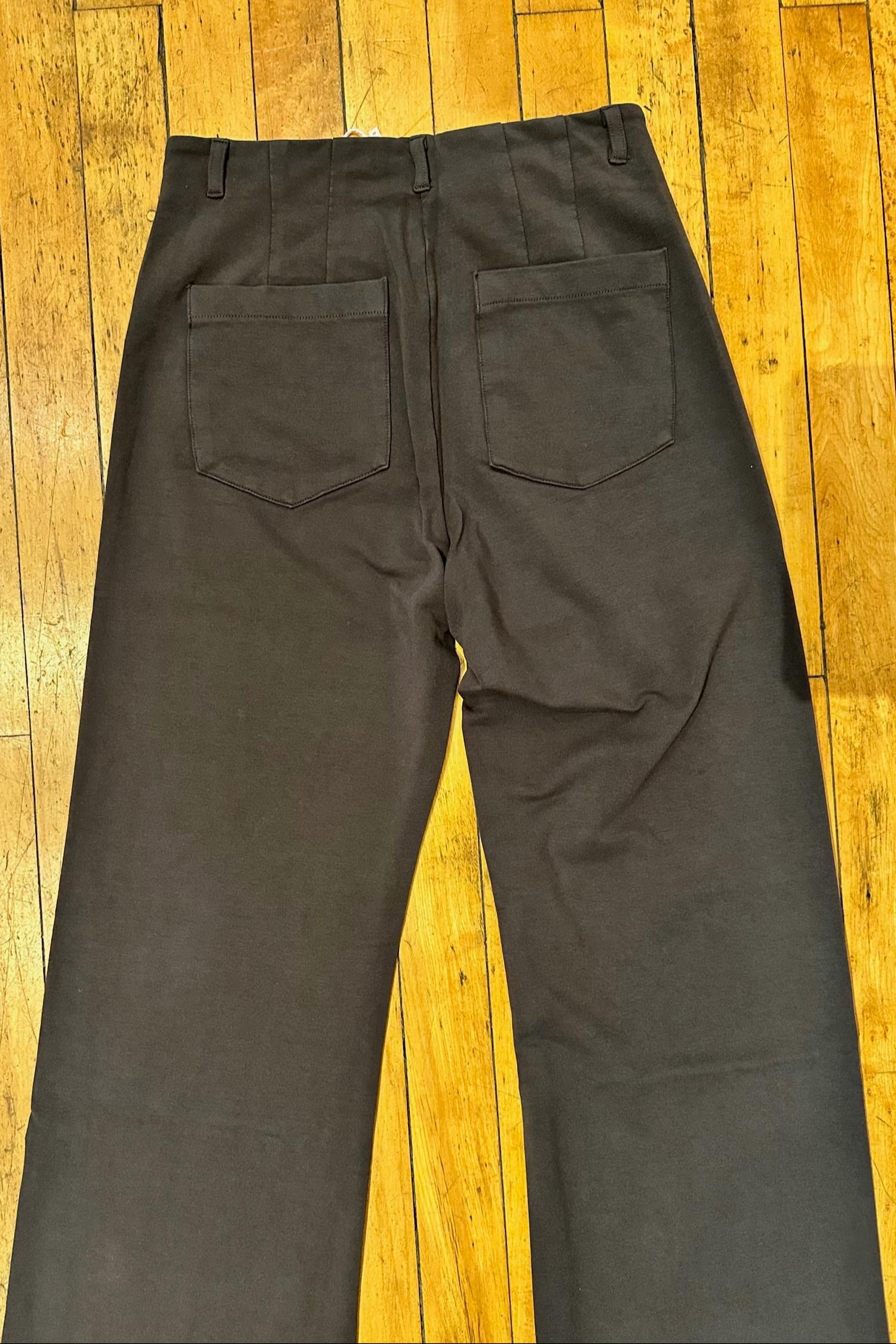 hello nite Mid Rise Flare Pants in jet black - women's pants - alternate view