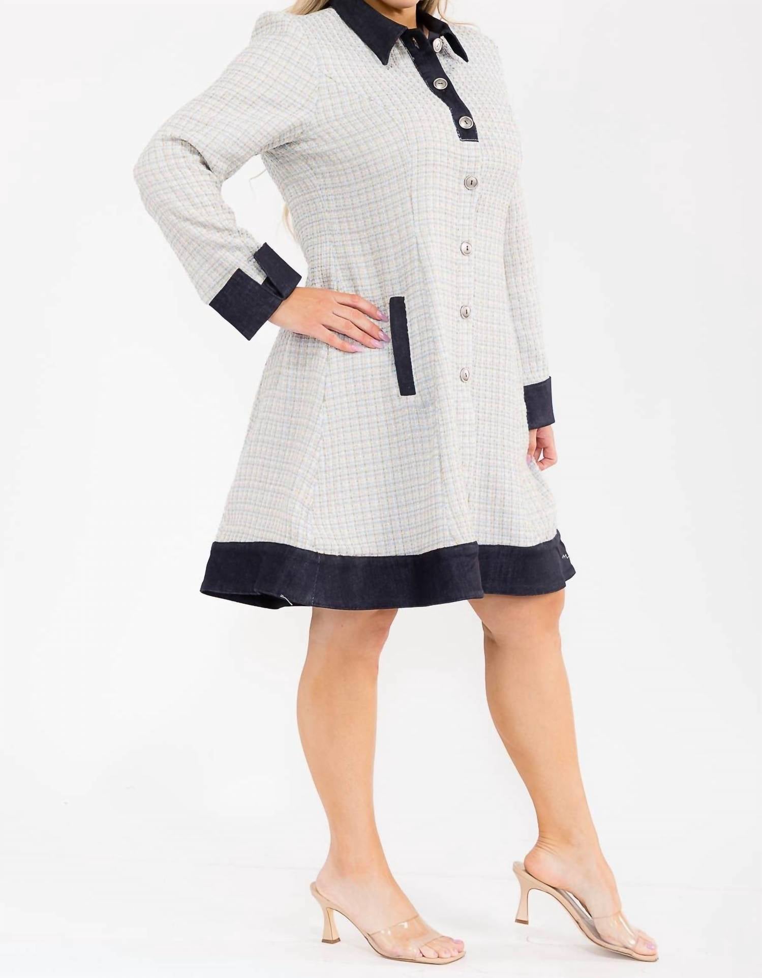 Karen T Design - Plaid Coat Dress