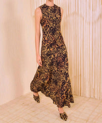 Ulla Johnson Clea Sleeveless Bias Long Dress in savannah - women's dress