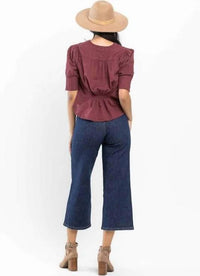 Judy Blue - High Waisted Tummy Control Tailored Crop Wide Leg Jean