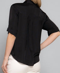 Active Basic - Satin Button Down Shirt