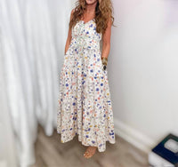 entro Vintage Cottage Dress in cream - women's dress - detail view