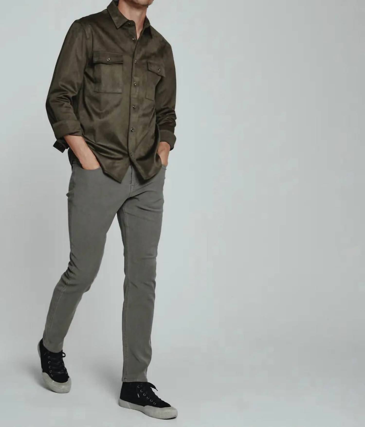7Diamonds Men's Generation 5-pocket Pant in iron - men's jeans - detail view