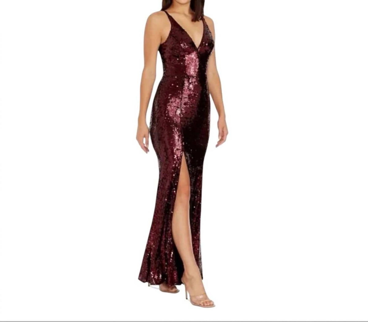 Dress The Population - Women's Iris Strapless Sequin Gown