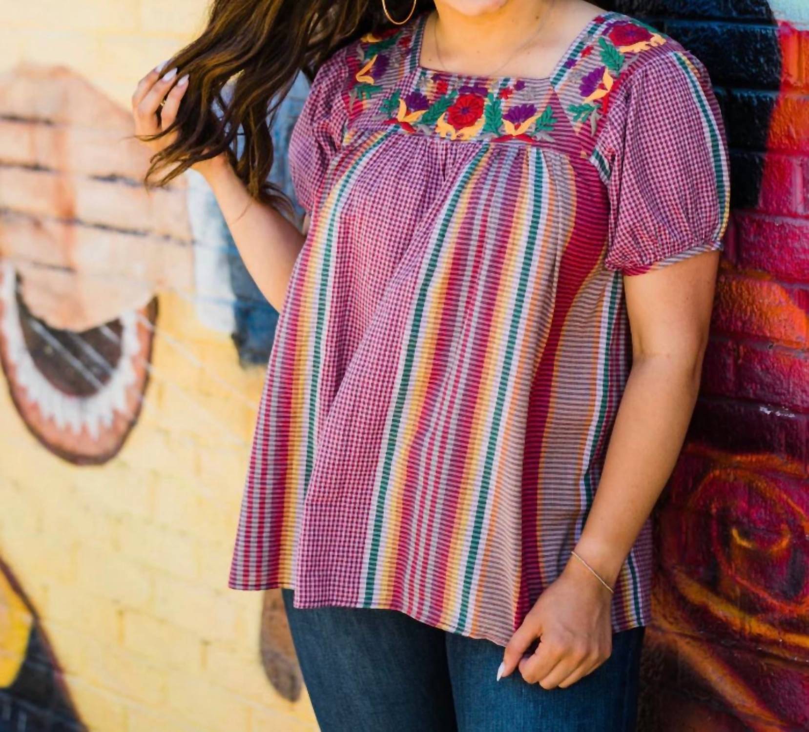 Layerz Clothing - Adelynn Embroidered Top