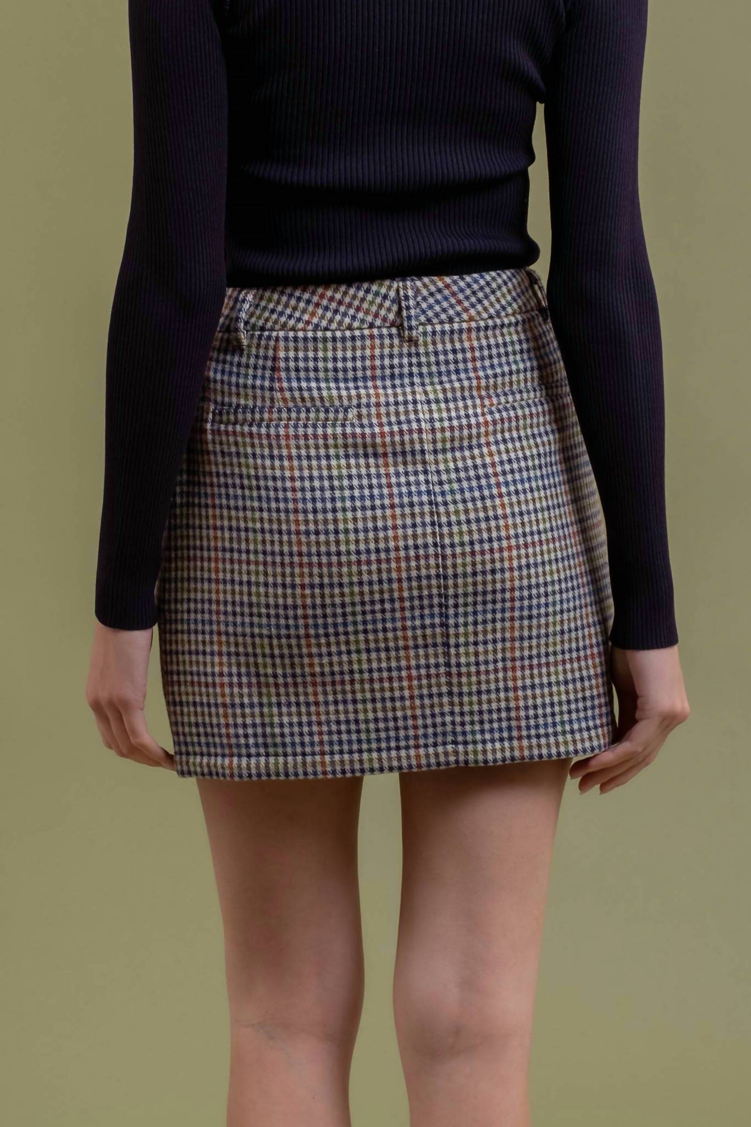 The Workshop Studio - HIGH WAIST PLAID MINI SKIRT